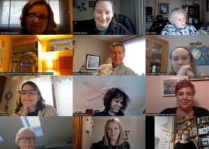 Screenshot of one of the April Cohort Meetings